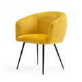 Gfancy Fixtures Yellow Velvet Modern Dining Chair GF3100989